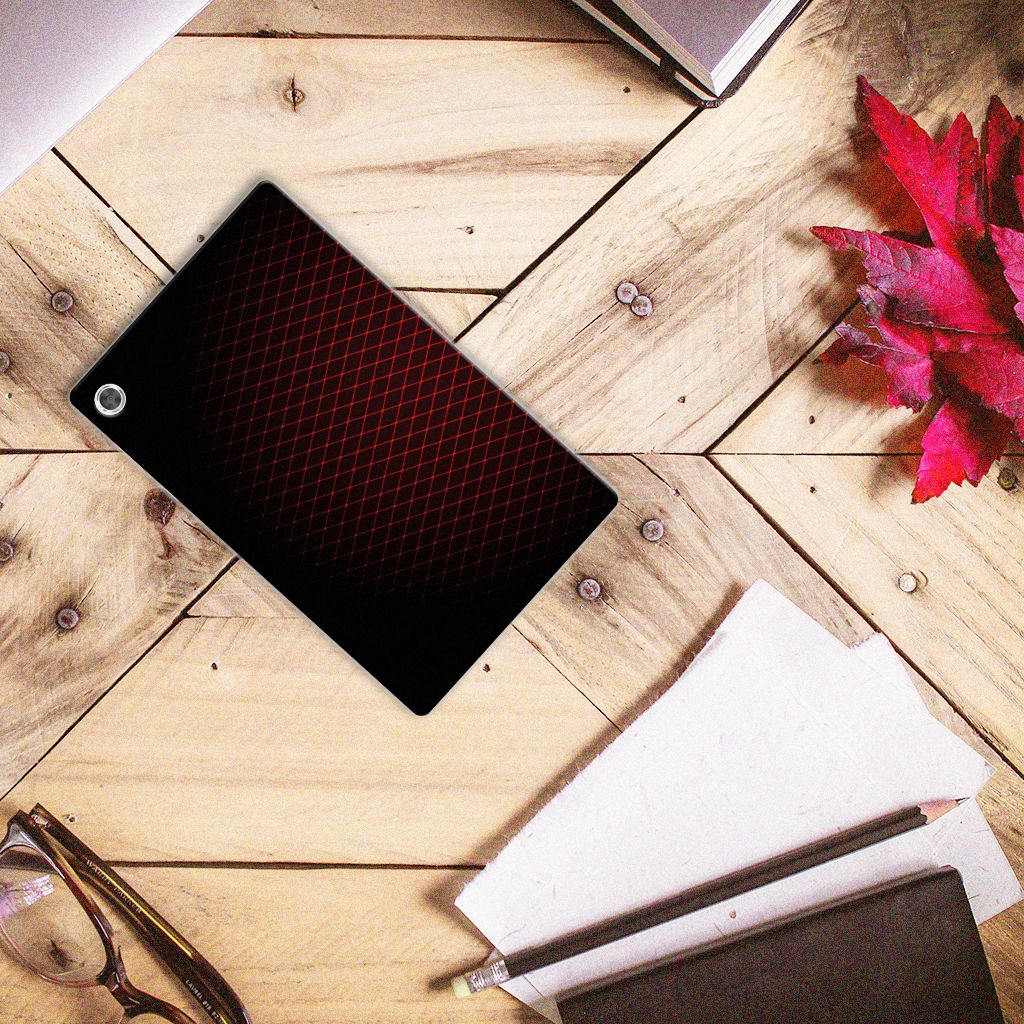 Lenovo Tab M10 Plus Hippe Hoes Geruit Rood - B2C Telecom