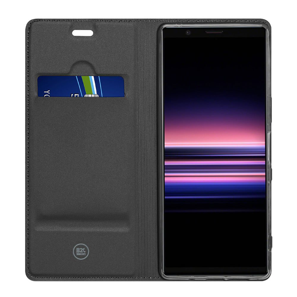 Bookcover Hoesje Sony Xperia 5 Wit met Pashouder