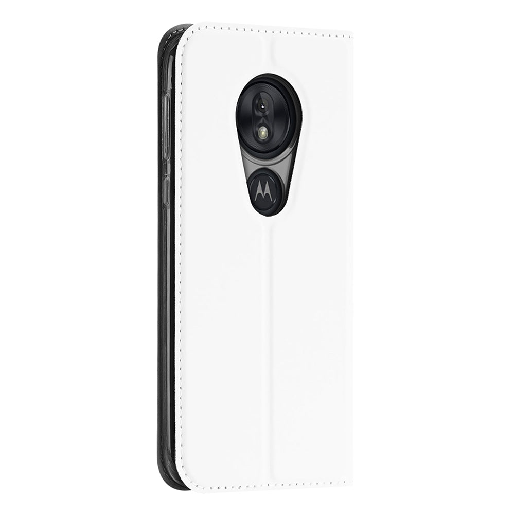 Bookcase Motorola Moto G7 Play Hoesje Wit met Pashouder