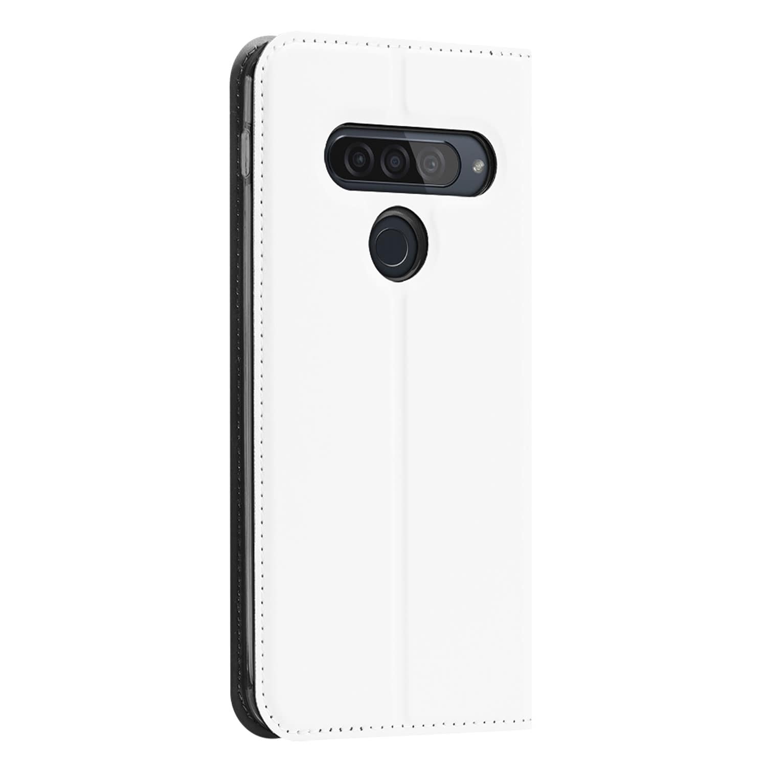 Bookcase Hoesje LG G8s Thinq Wit met Pashouder