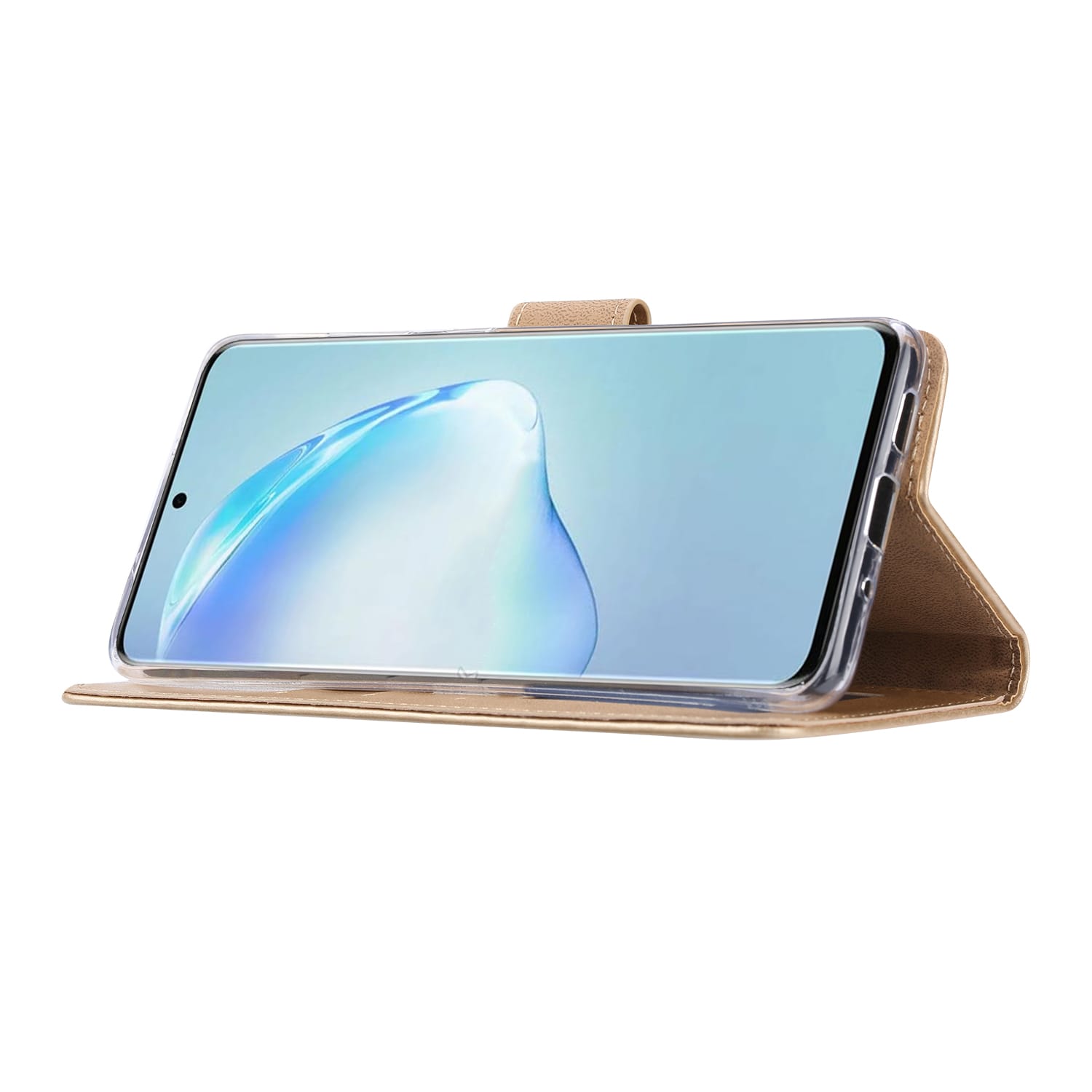 Samsung Galaxy S20 Hoesje Goud met Pasjeshouder