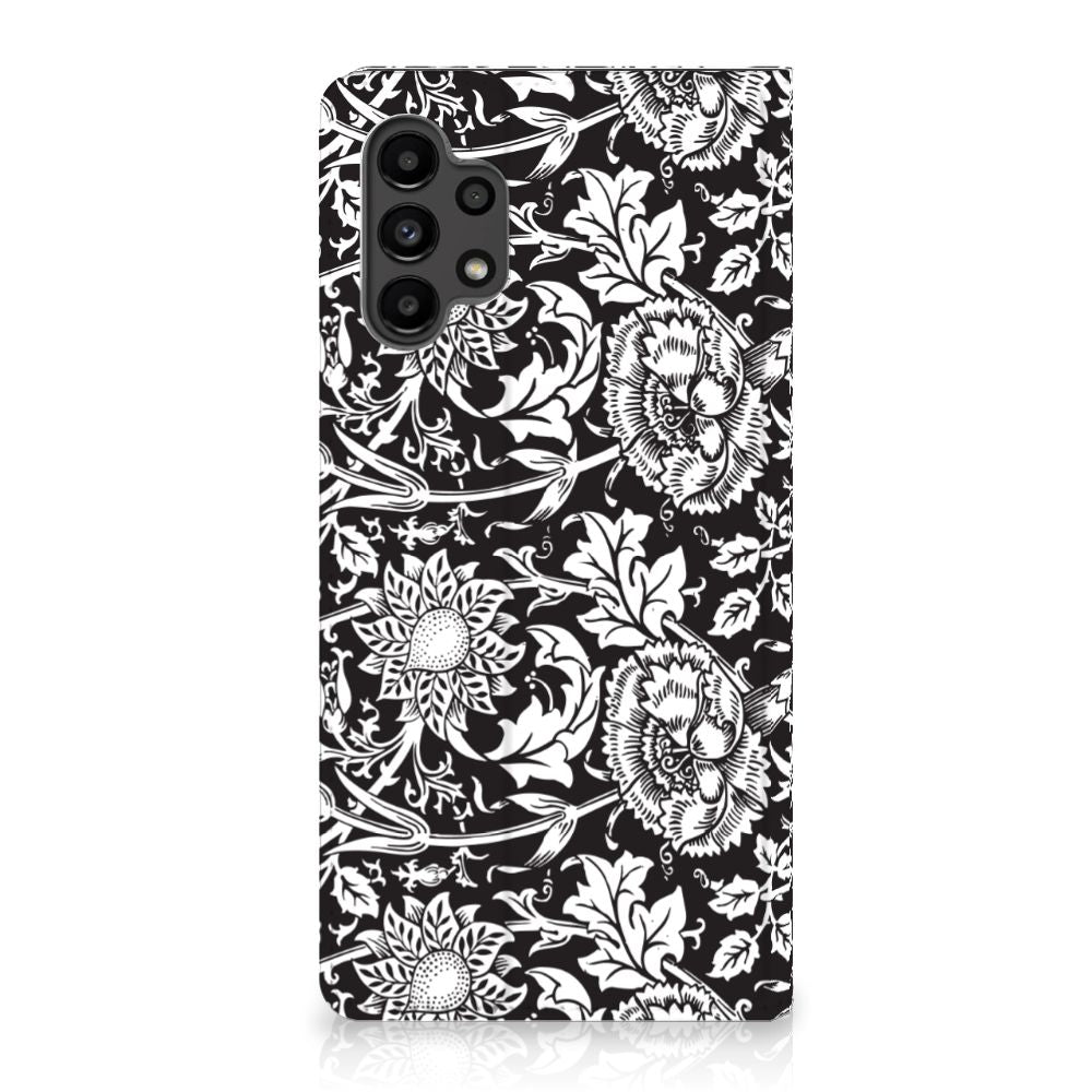 Samsung Galaxy A13 (4G) Smart Cover Black Flowers - B2C Telecom