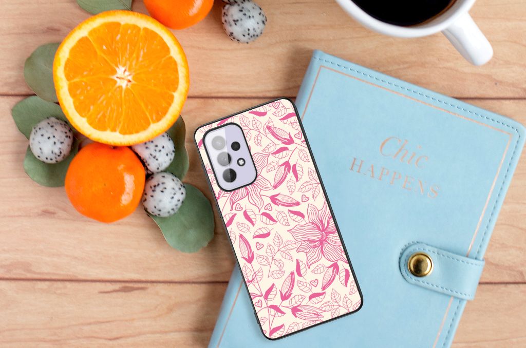 Samsung Galaxy A33 5G Bloemen Hoesje Pink Flowers B2C Telecom