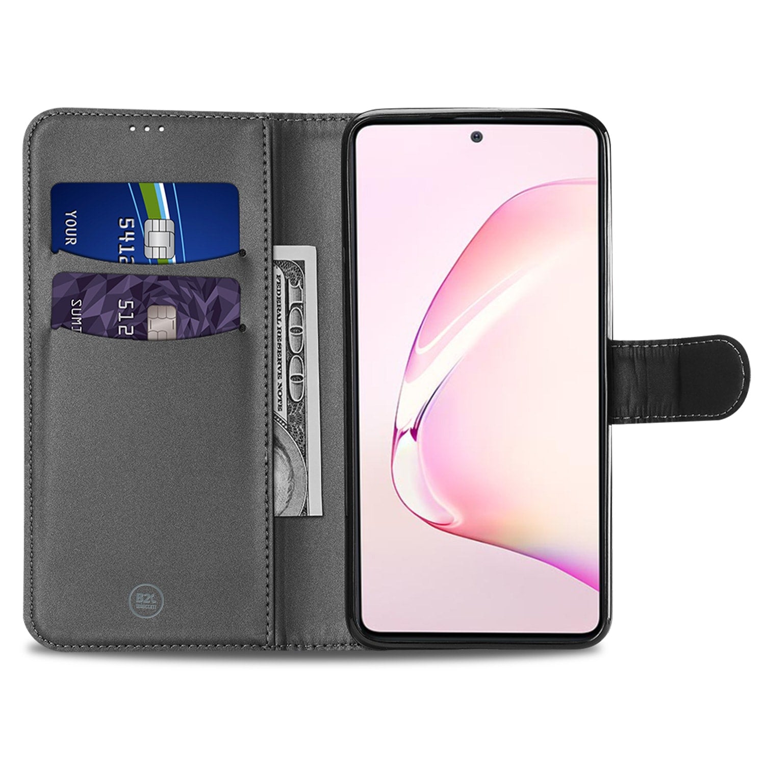 Bookcase Galaxy Note 10 Lite Hoesje Wit met Pasjeshouder