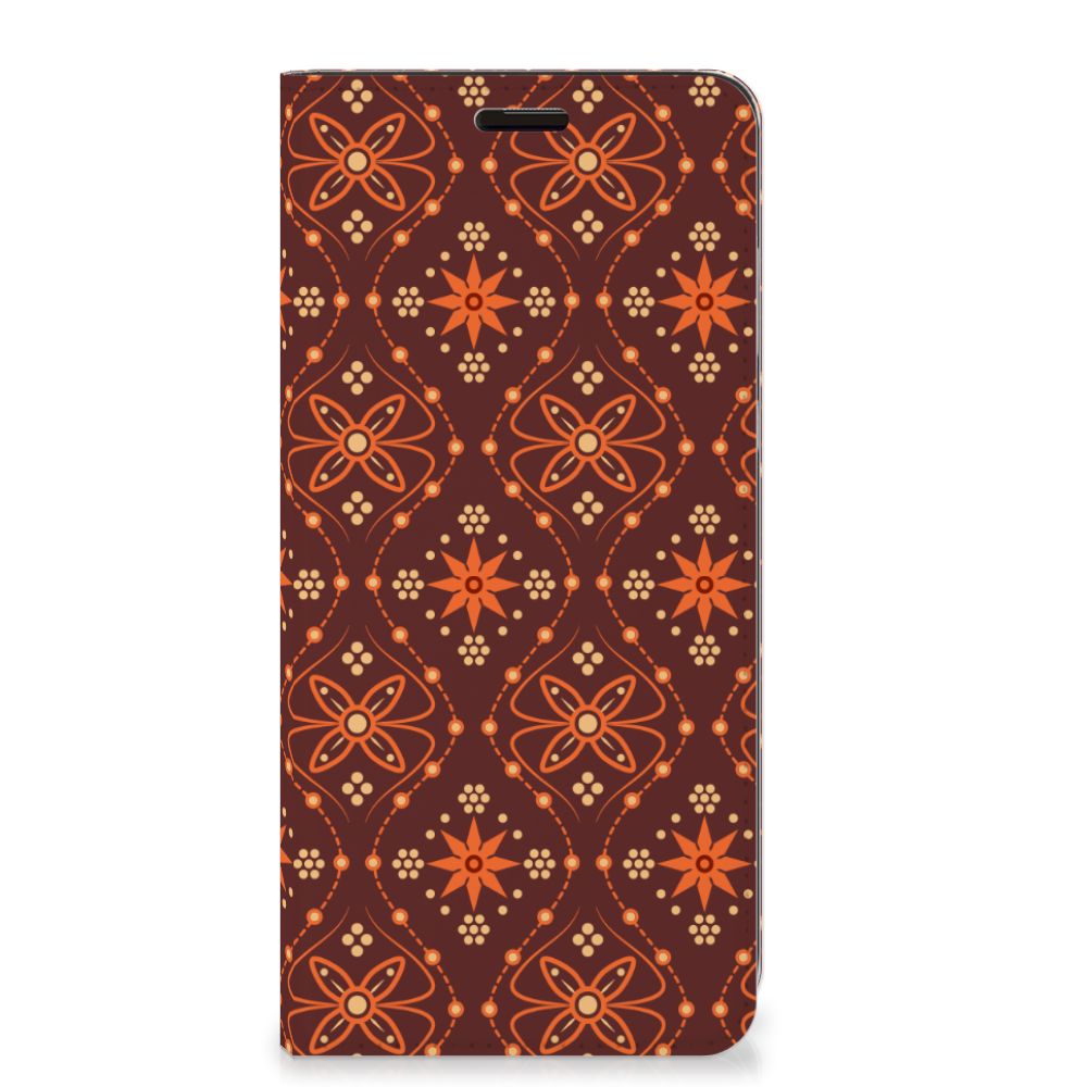 Samsung Galaxy S9 Plus Hoesje met Magneet Batik Brown