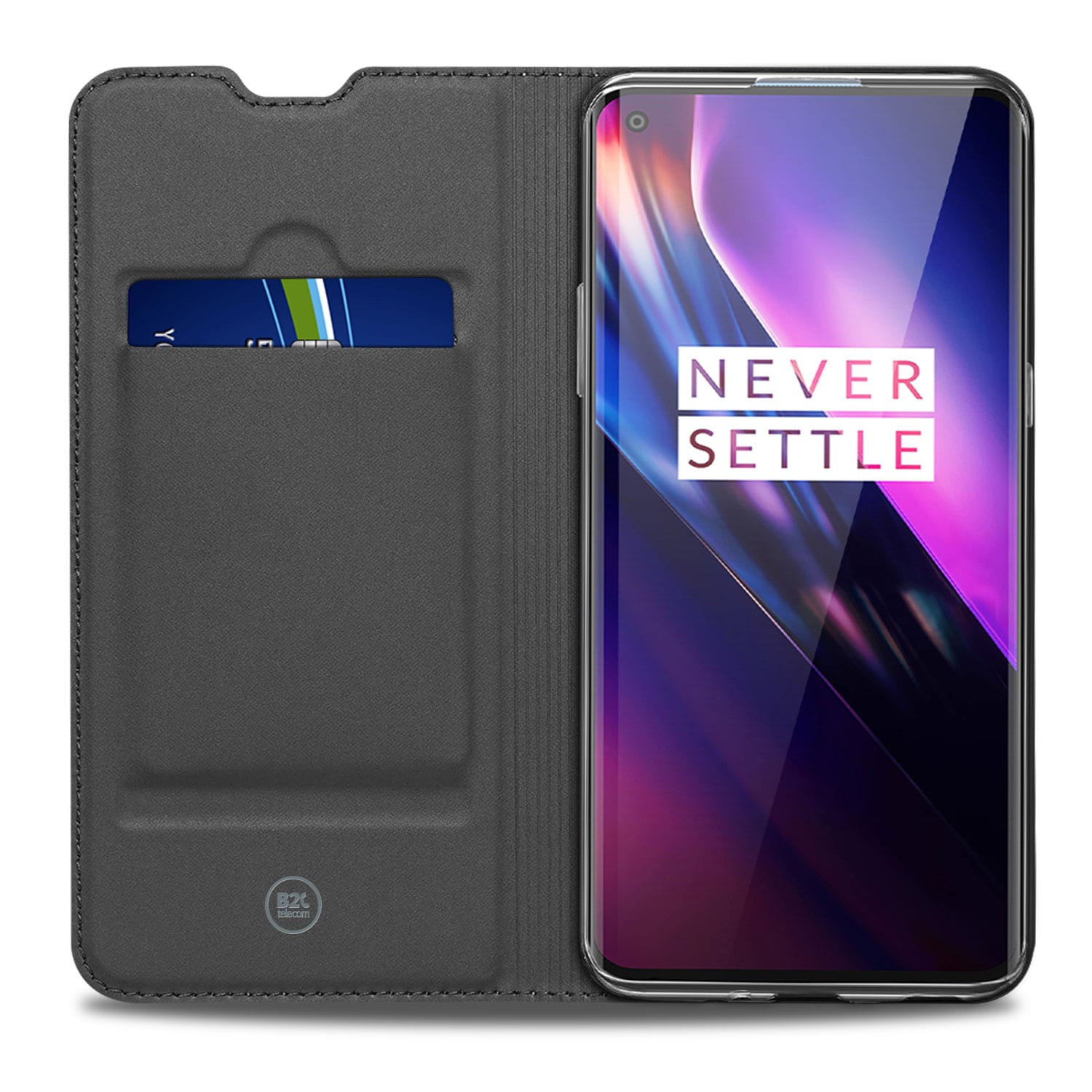 Bookcase Hoesje OnePlus 8 Wit met Pashouder