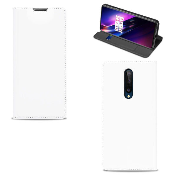 Bookcase Hoesje OnePlus 8 Wit met Pashouder