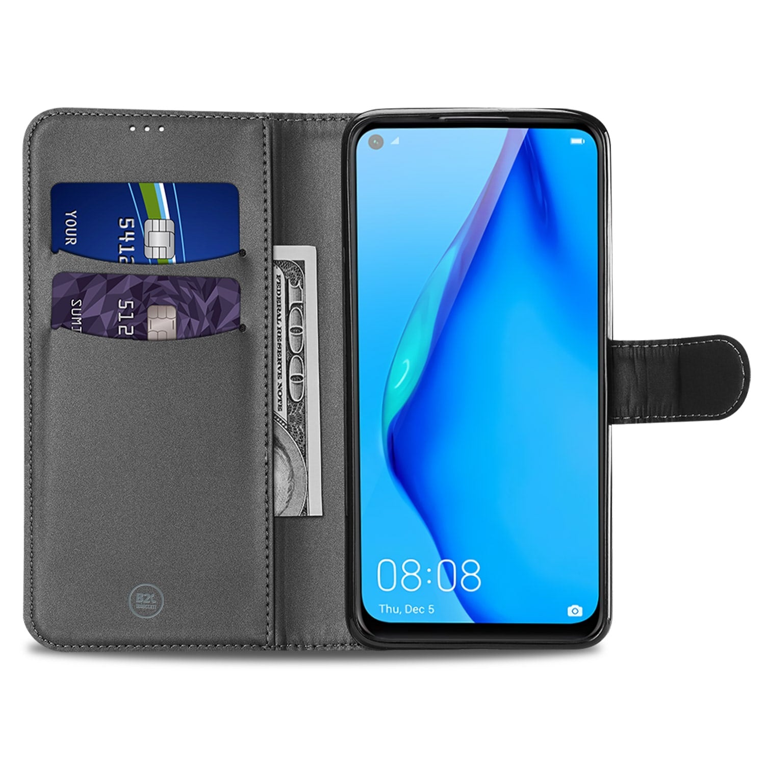 GSM Hoesje Huawei P40 Lite Bookcase Wit met Pasjeshouder