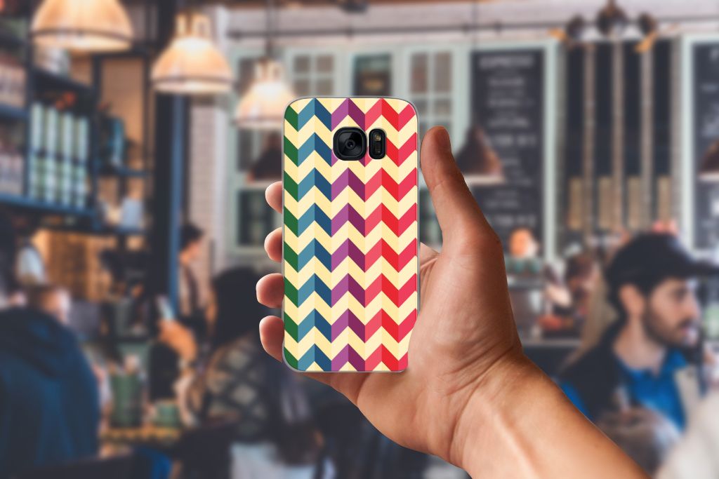 Samsung Galaxy S7 TPU bumper Zigzag Multi Color