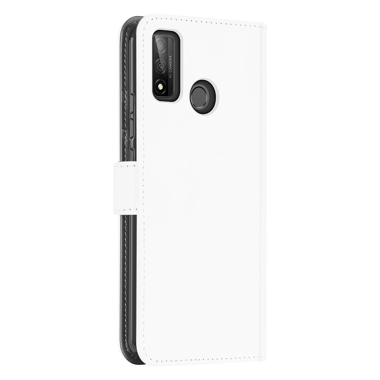 Book Case Huawei P Smart (2020) Hoesje Wit met Pasjeshouder