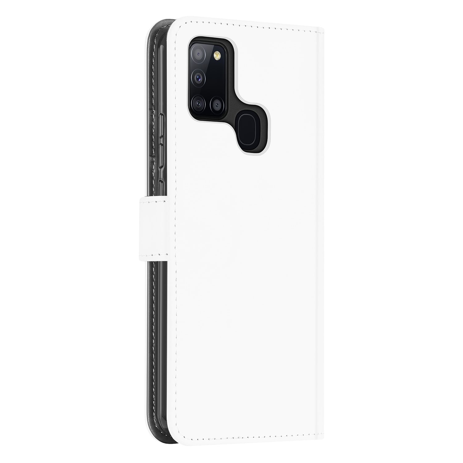 Samsung Galaxy A21s Bookcase Hoesje Wit met Pasjeshouder