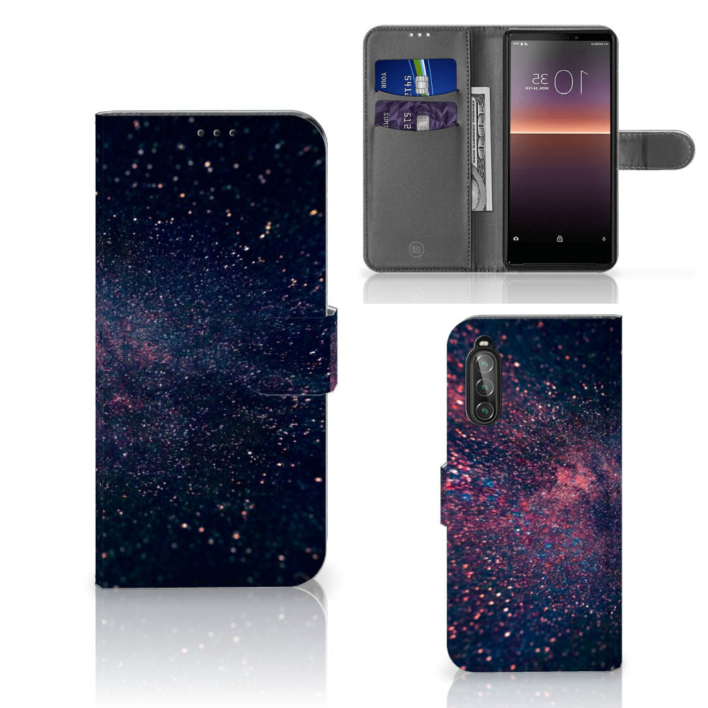 Sony Xperia 10 II Book Case Stars