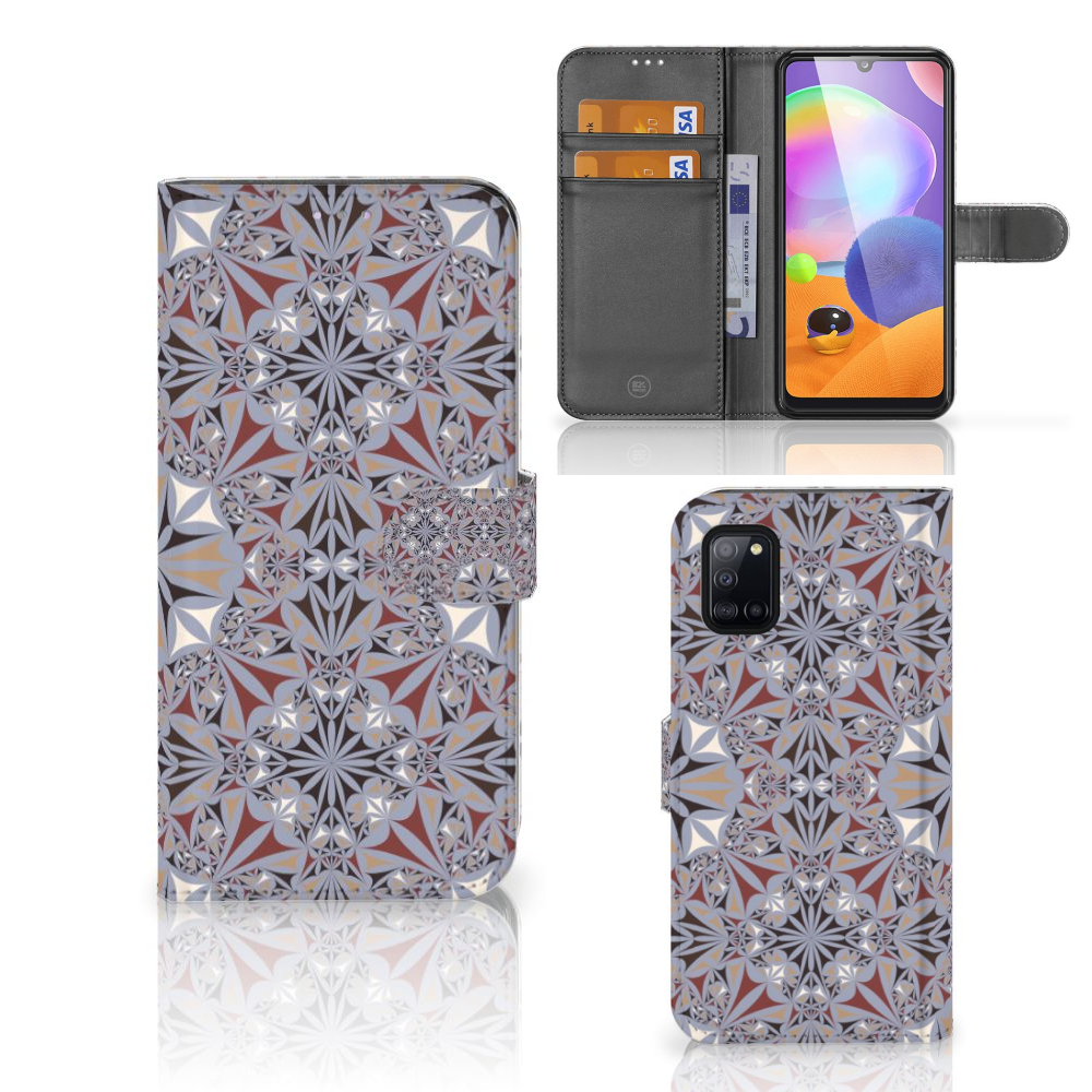 Samsung Galaxy A31 Bookcase Flower Tiles