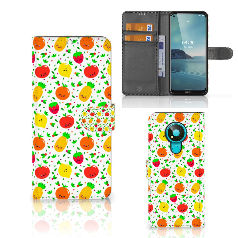 Nokia 3.4 Book Cover Fruits