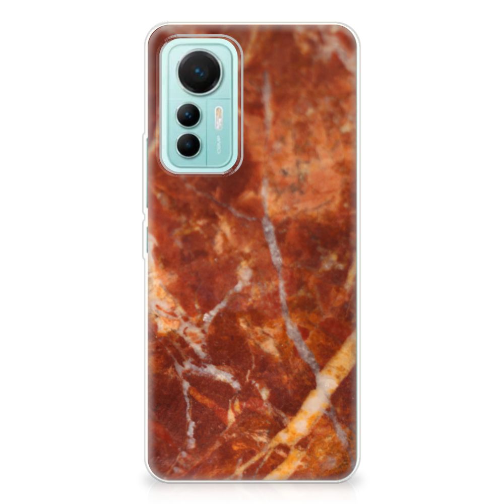 Xiaomi 12 Lite TPU Siliconen Hoesje Marmer Bruin B2C Telecom