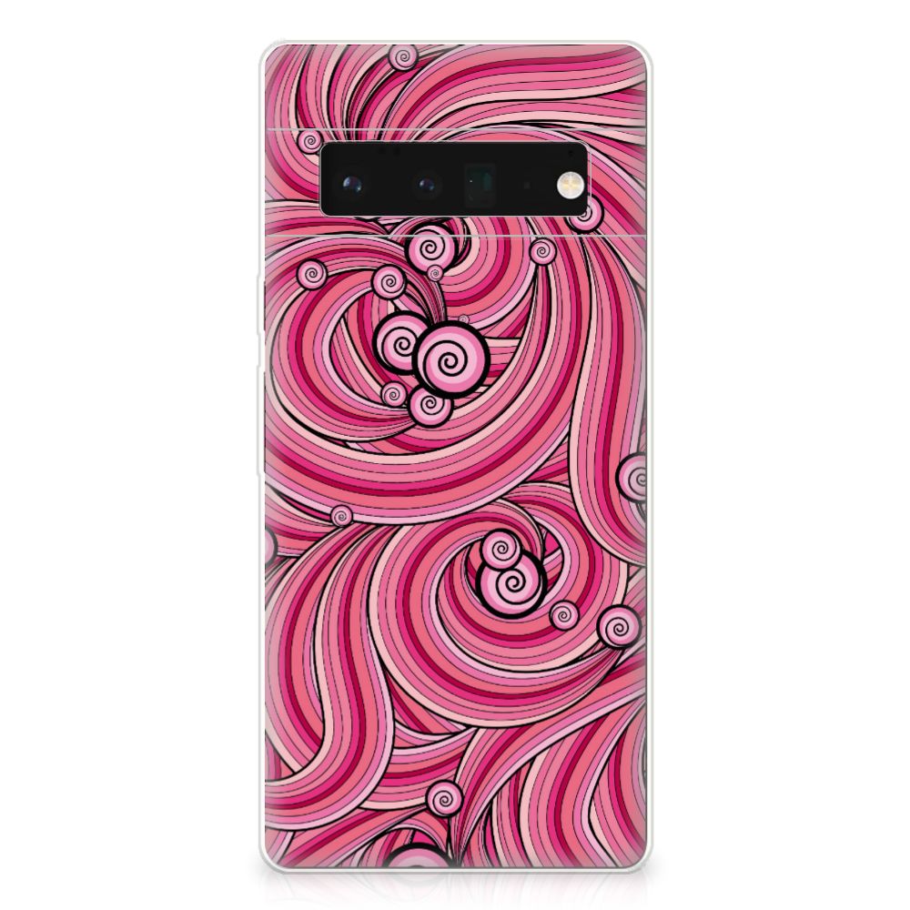 Google Pixel 6 Pro Hoesje maken Swirl Pink