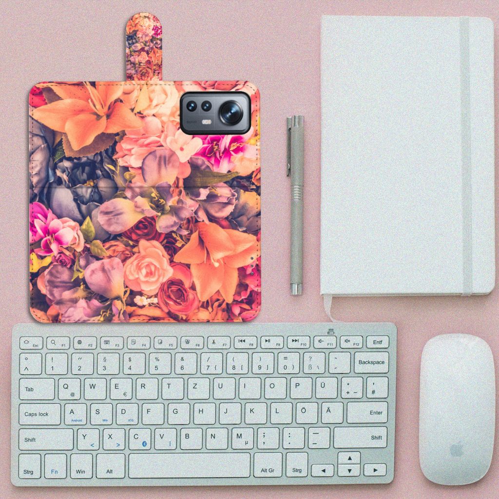 Xiaomi 12 Pro Hoesje Bosje Bloemen