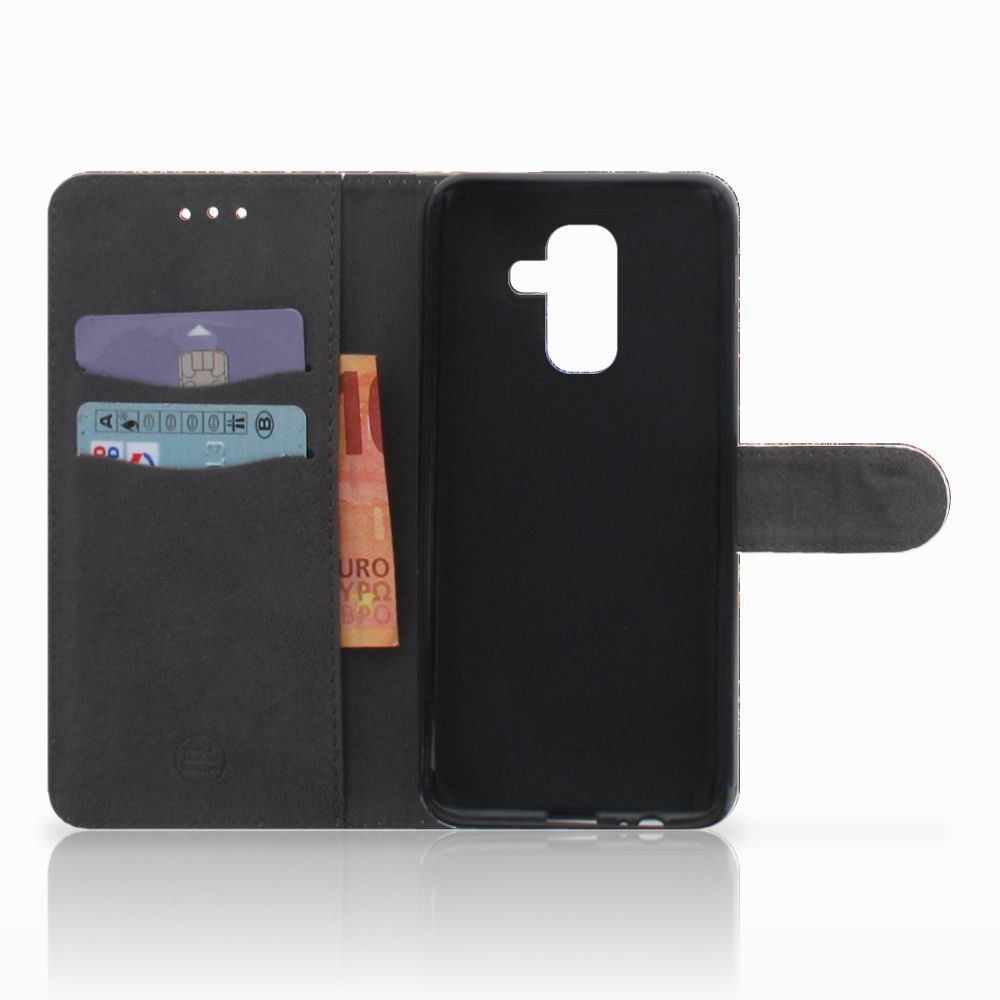 Samsung Galaxy A6 Plus 2018 Wallet Case met Pasjes Vuurwerk