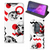 Mobiel BookCase Motorola One Zoom Skull Red - B2C Telecom