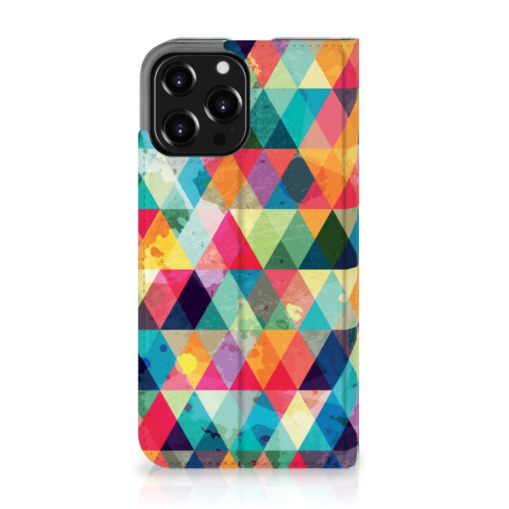 iPhone 13 Pro Max Hoesje met Magneet Geruit - B2C Telecom