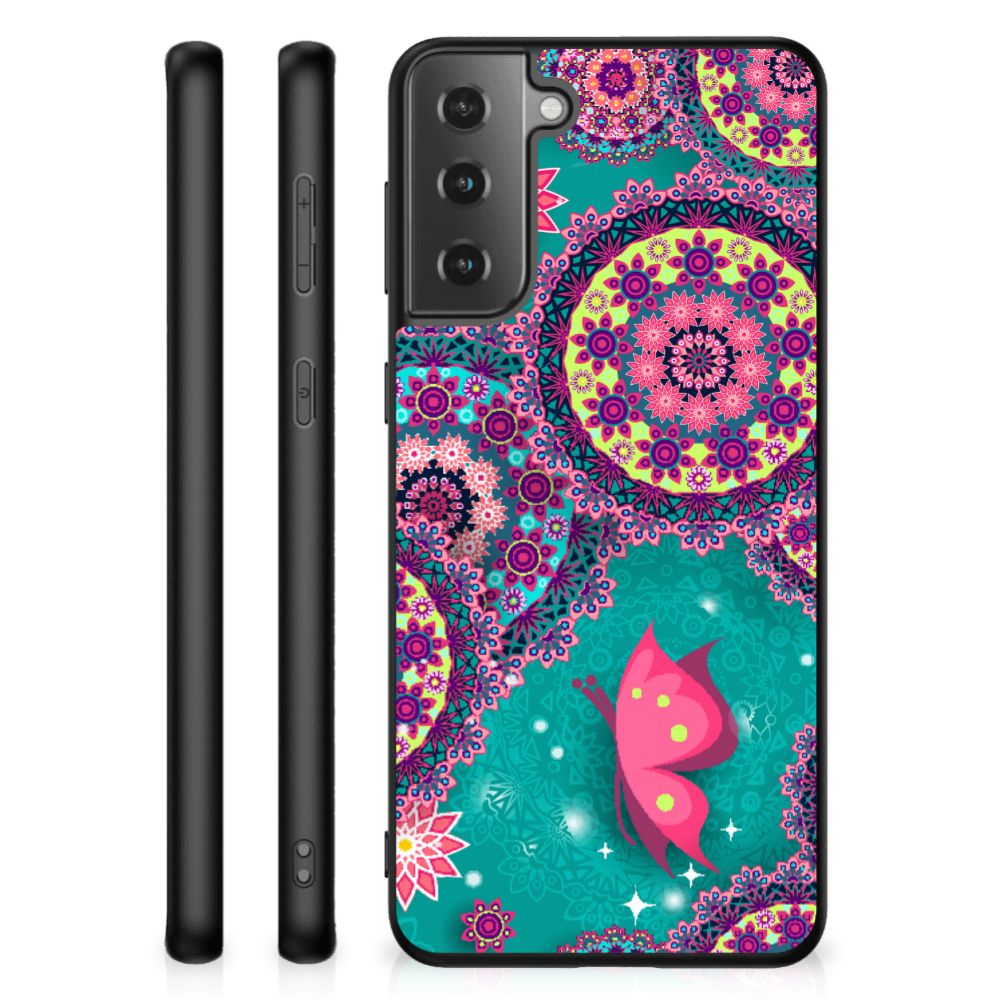 Samsung Galaxy S21 Plus Leuk Telefoonhoesje Cirkels en Vlinders B2C Telecom