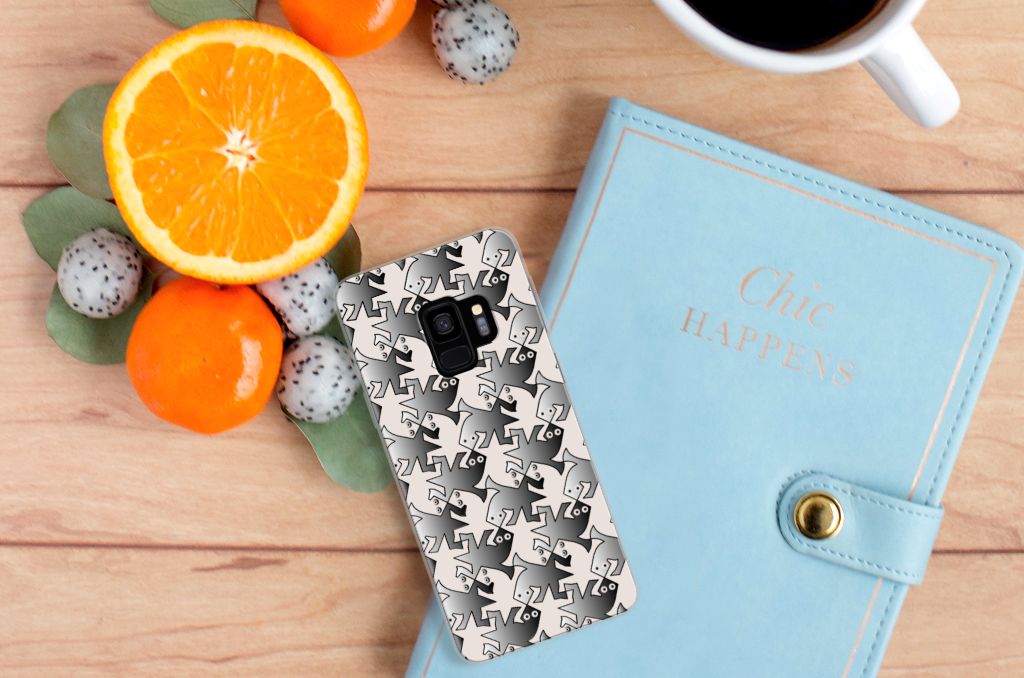 Samsung Galaxy S9 TPU Hoesje Salamander Grey