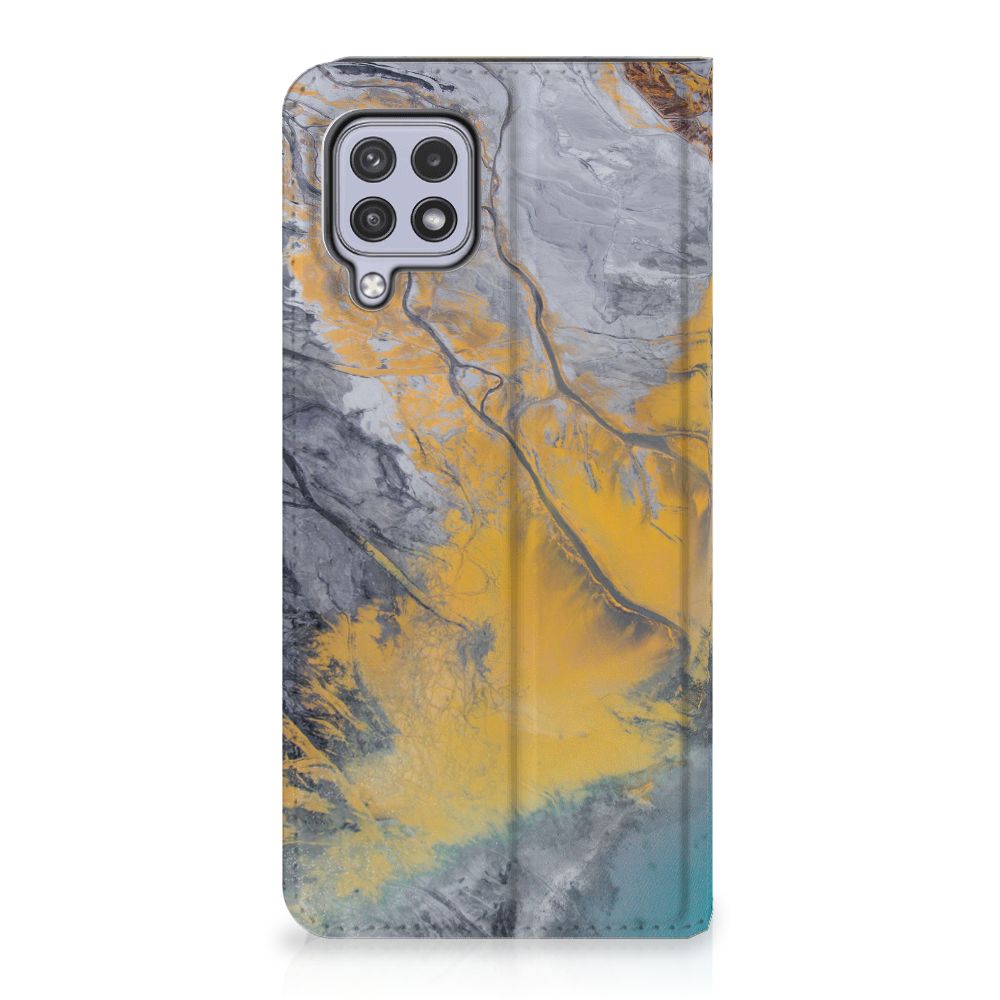 Samsung Galaxy A22 4G | M22 Standcase Marble Blue Gold - B2C Telecom