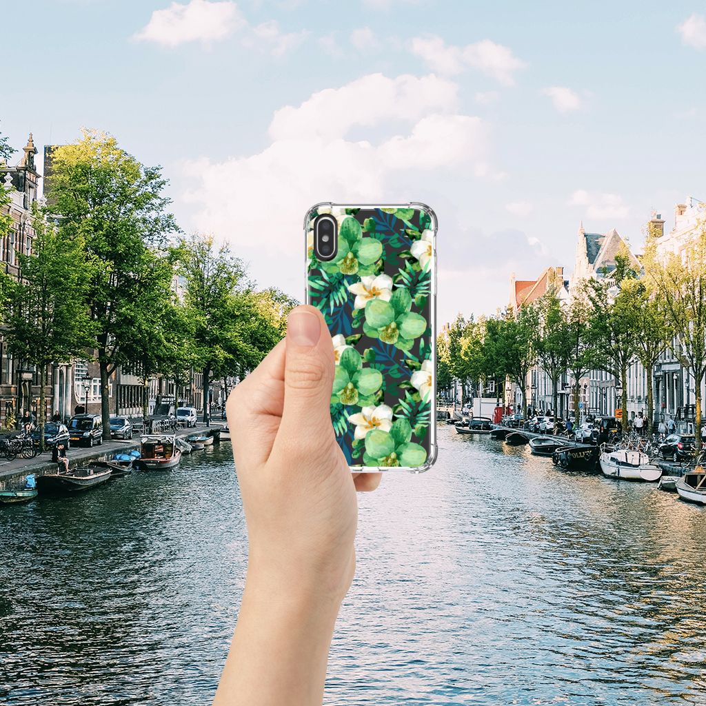Apple iPhone X | Xs Case Orchidee Groen