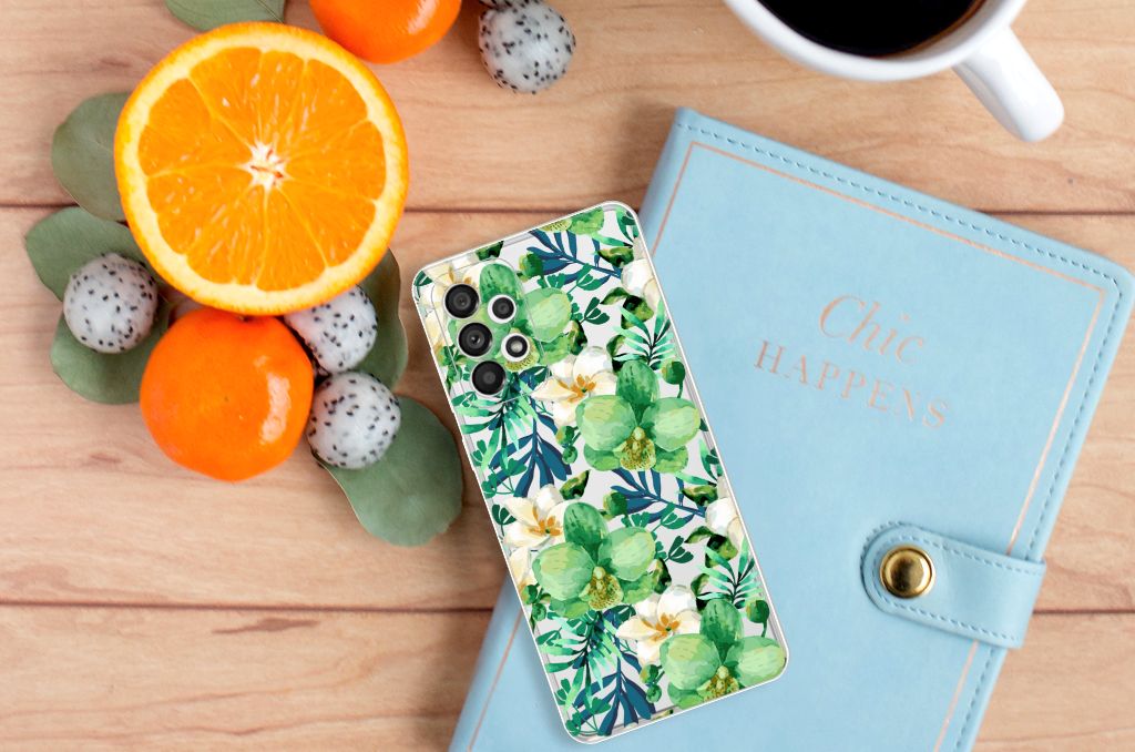 Samsung Galaxy A73 5G TPU Case Orchidee Groen B2C Telecom