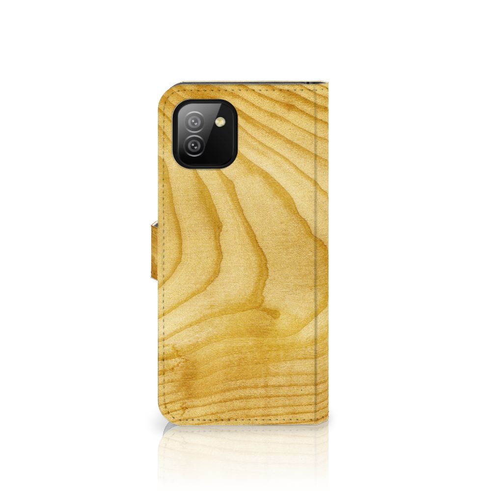 Samsung Galaxy A03 Book Style Case Licht Hout