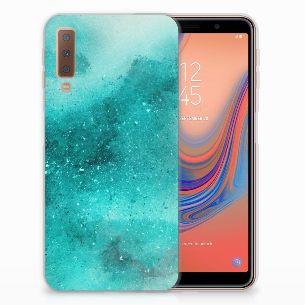 Hoesje maken Samsung Galaxy A7 (2018) Painting Blue