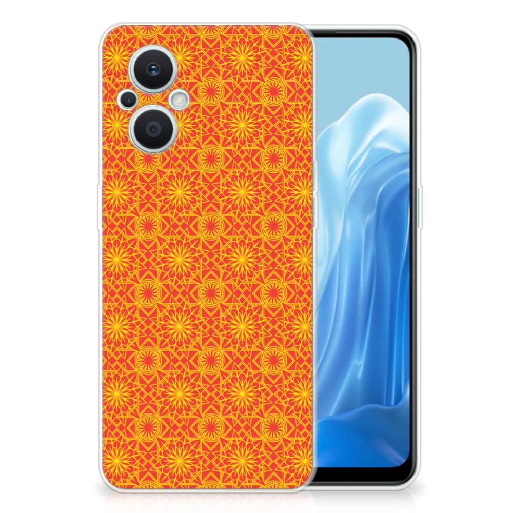 OPPO Reno8 Lite TPU bumper Batik Oranje B2C Telecom
