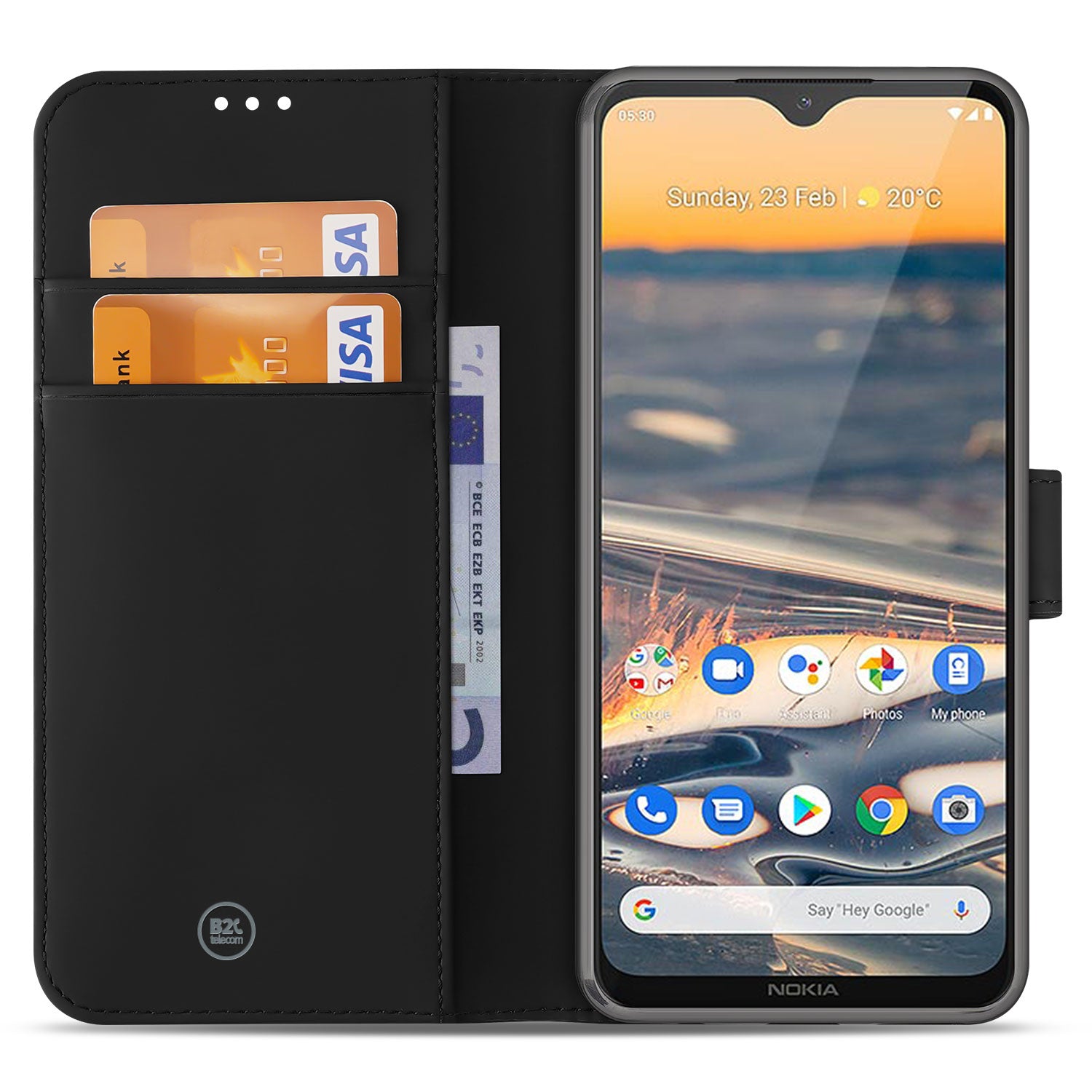 Nokia 5.3 Bookcase Zwart met Pasjeshouder