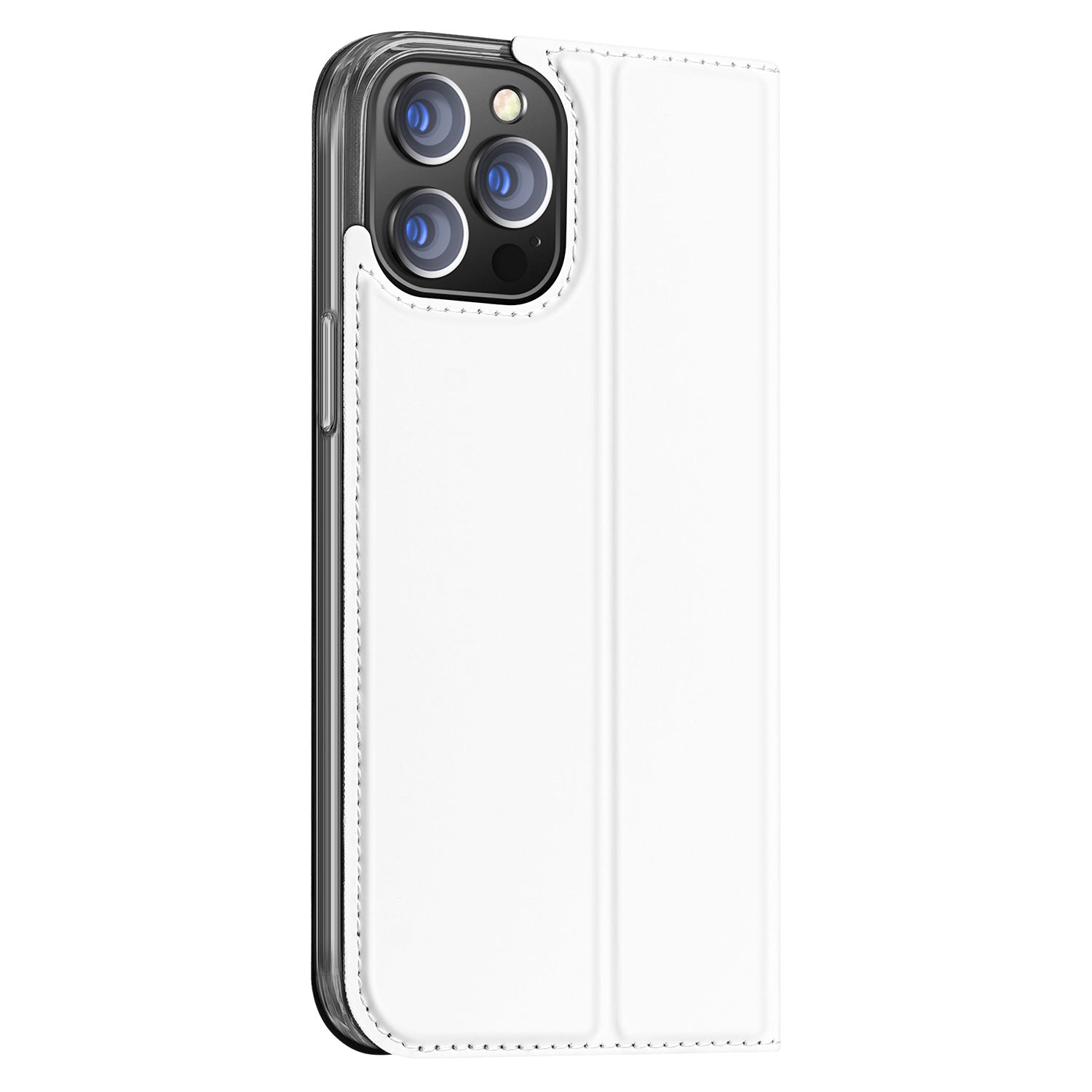 Book Case iPhone 12 Pro Max Hoesje Wit met Pashouder