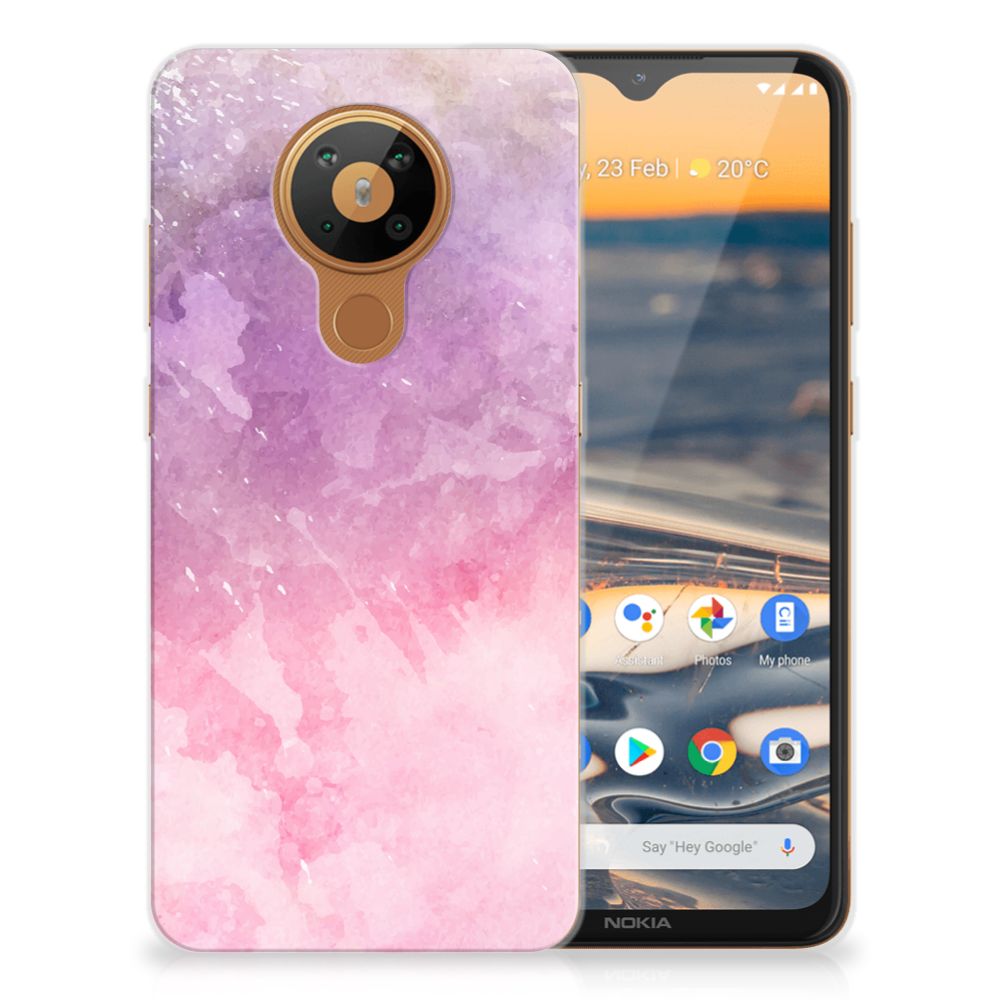 Hoesje maken Nokia 5.3 Pink Purple Paint