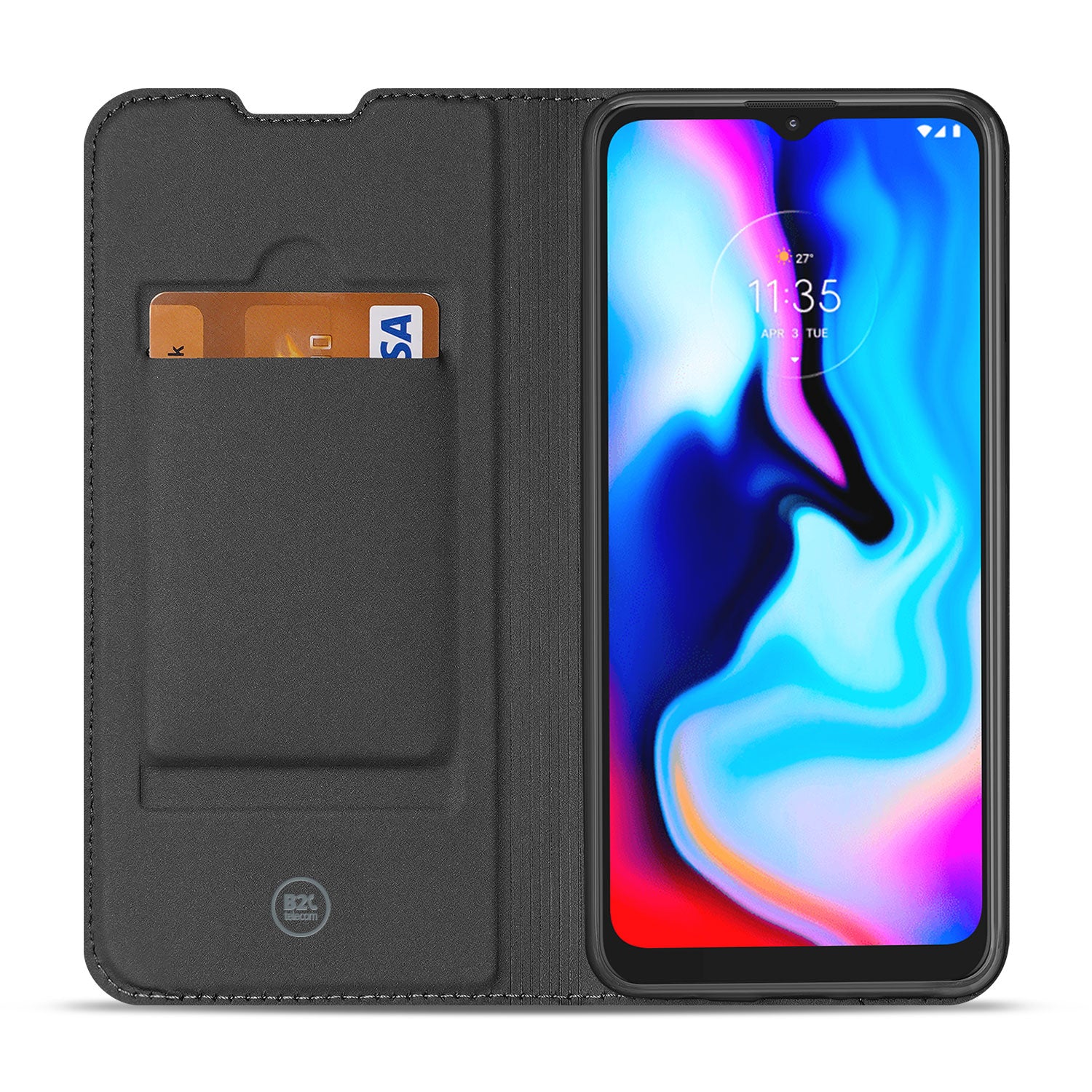 Motorola Moto G9 Play Book Cover Wit met Pasjehouder