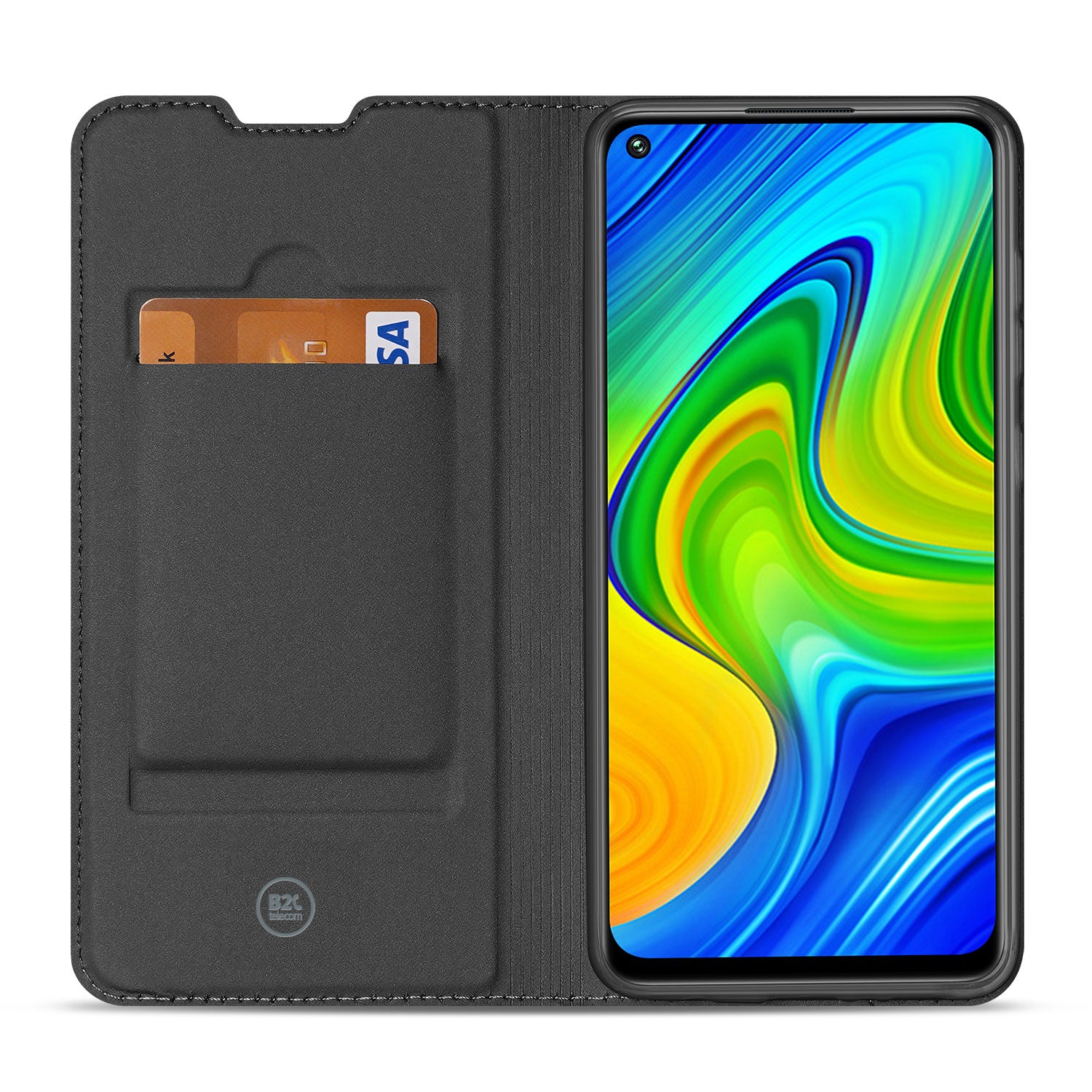 Xiaomi Redmi Note 9 Book Cover Wit met Pasjehouder