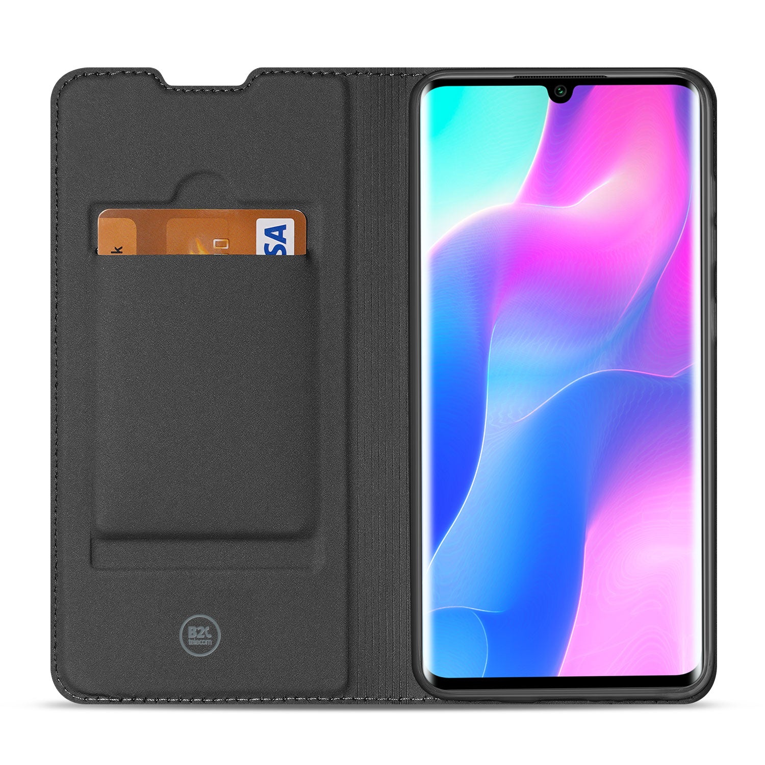 Xiaomi Mi Note 10 Lite Hoesje Wit met Pasjehouder