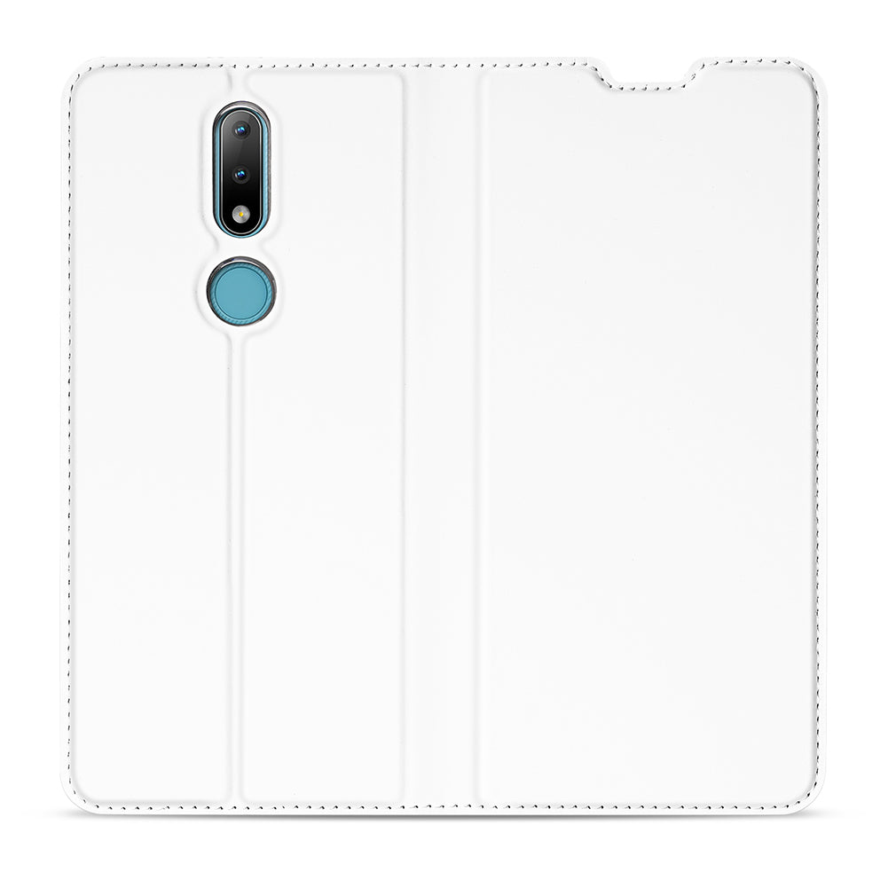 Bookcover Nokia 2.4 Hoesje Wit met Pashouder