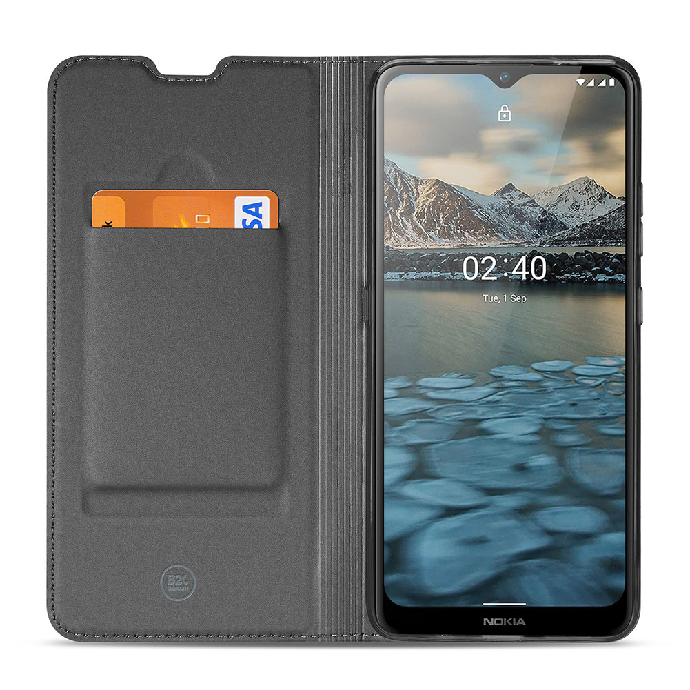 Bookcover Nokia 2.4 Hoesje Wit met Pashouder