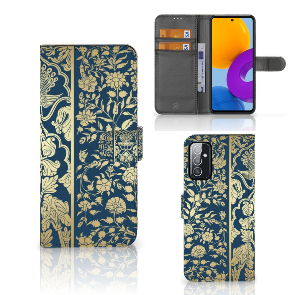 Samsung Galaxy M52 Hoesje Beige Flowers