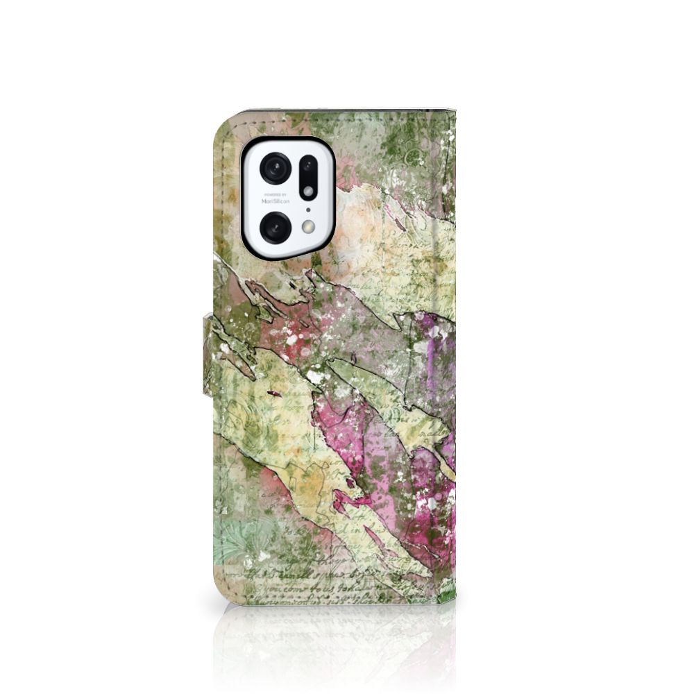 Hoesje OPPO Find X5 Pro Letter Painting