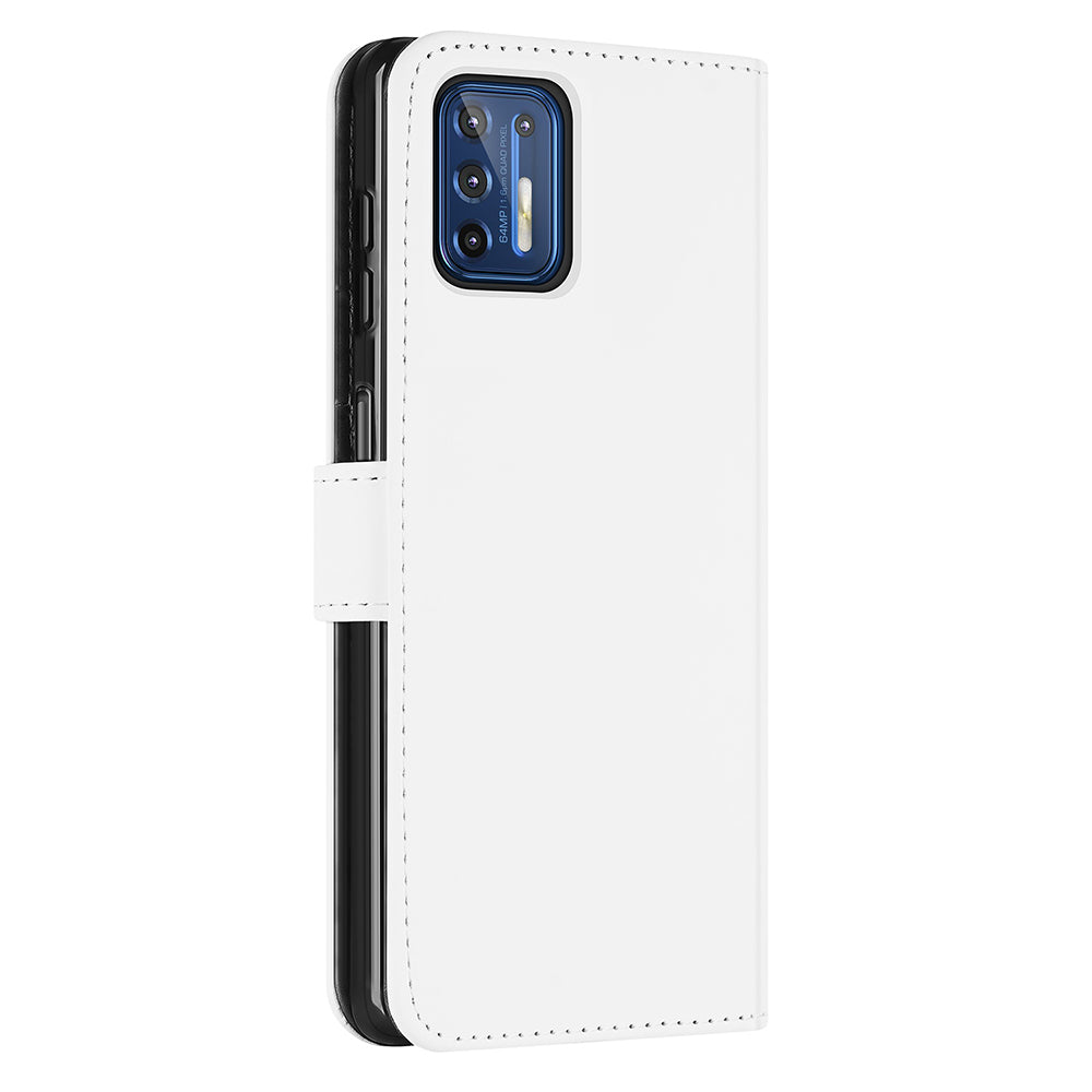 Hoesje Motorola Moto G9 Plus Bookcase Wit met Pasjeshouder