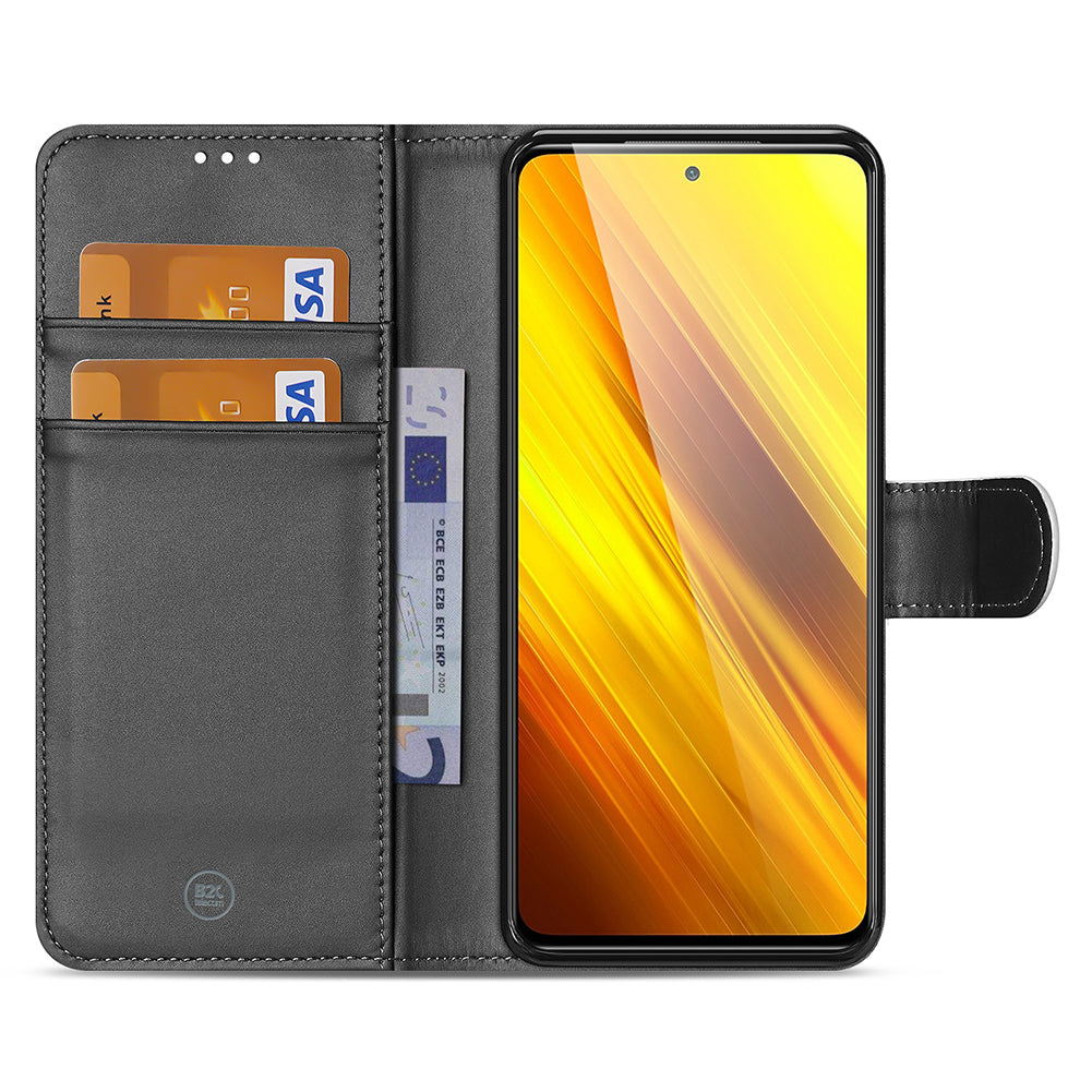 Book Case Xiaomi Poco X3 Pro | Poco X3 Hoesje Wit met Pasjeshouder