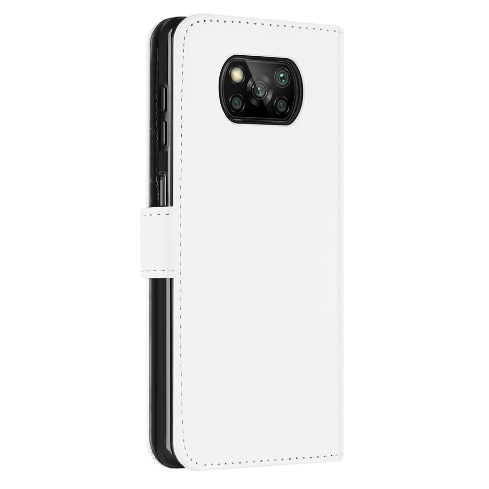 Book Case Xiaomi Poco X3 Pro | Poco X3 Hoesje Wit met Pasjeshouder