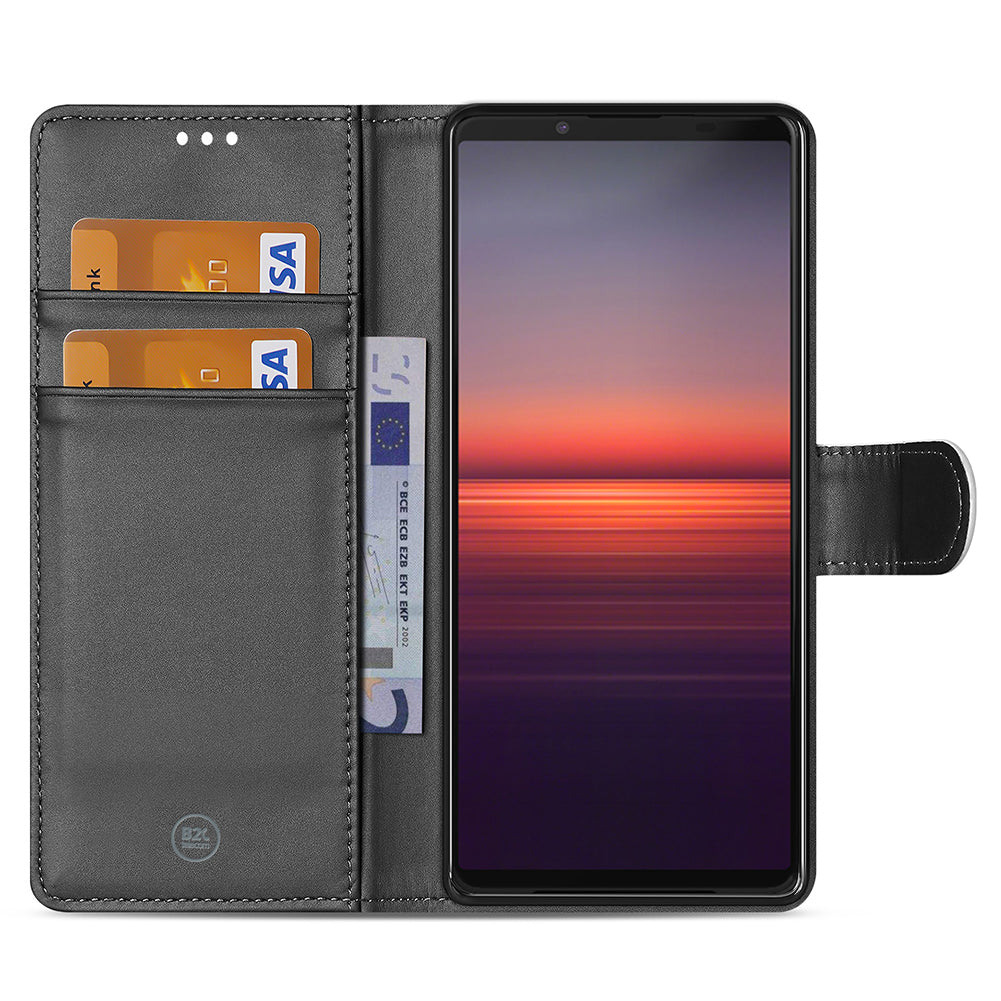 Book Case Sony Xperia 5II Hoesje Wit met Pasjeshouder