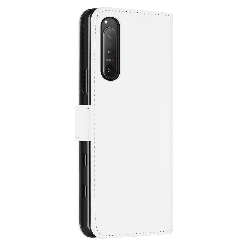 Book Case Sony Xperia 5II Hoesje Wit met Pasjeshouder