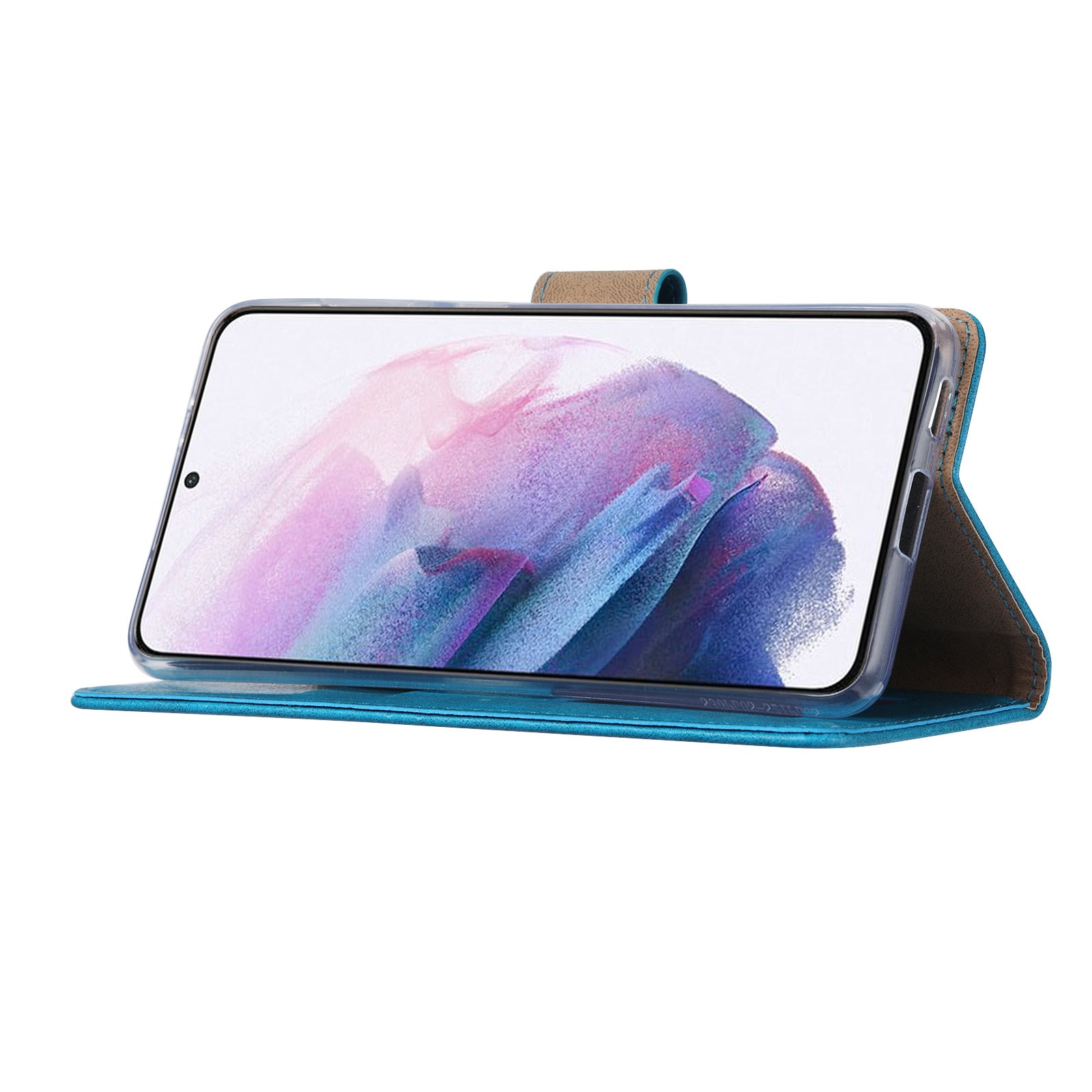 Galaxy S21 Ultra Hoesje Turquoise met Pasjeshouder