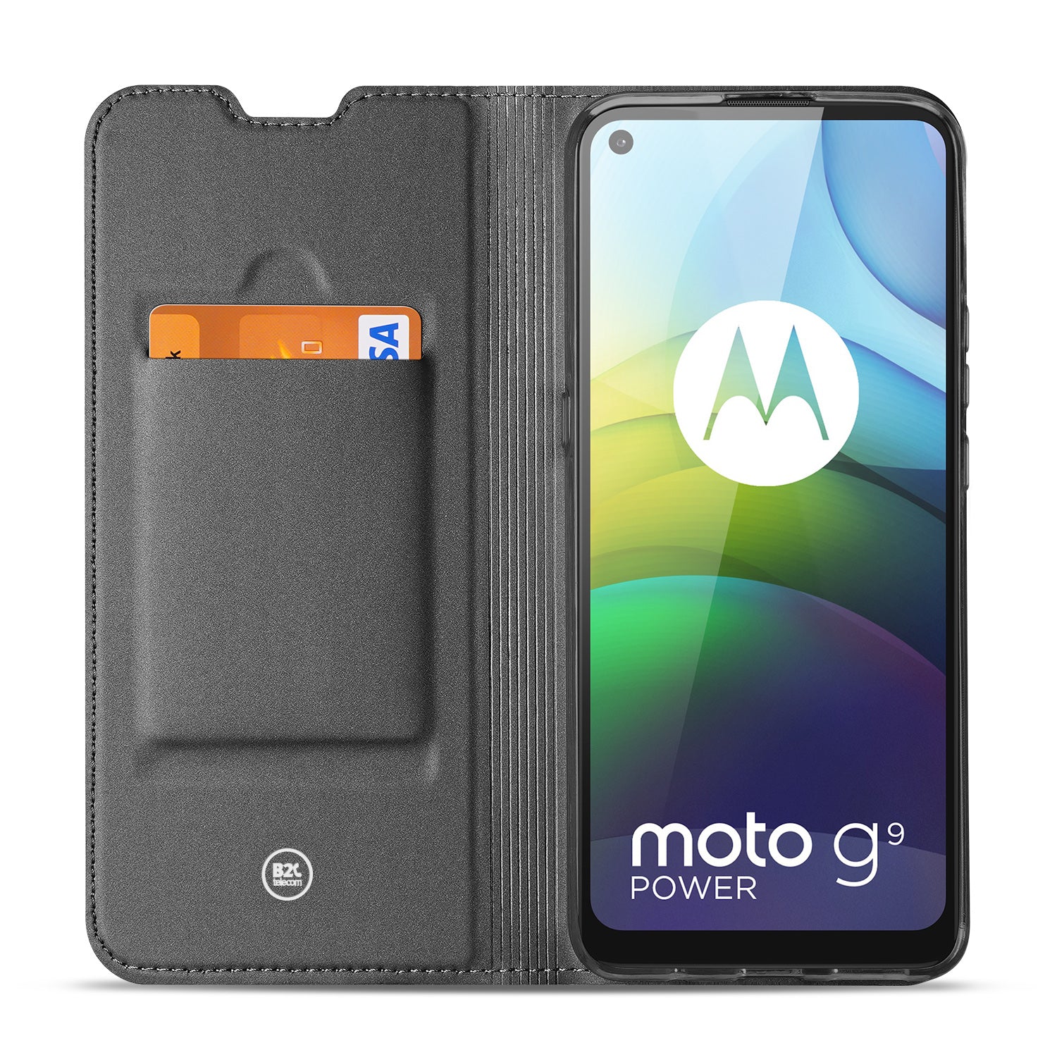 Motorola Moto G9 Power Bookcase Wit met Pashouder