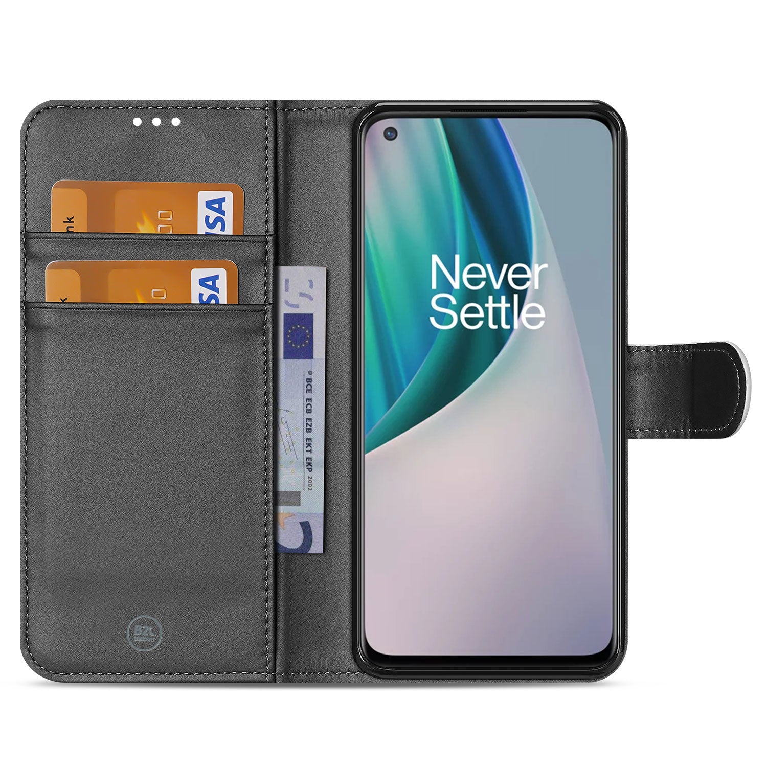 OnePlus Nord N10 5G Hoesje Wit met Pasjeshouder